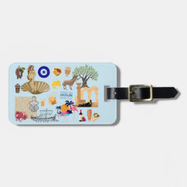 Etiqueta Para Maletas Símbolos de Chipre para los amantes de los viajes