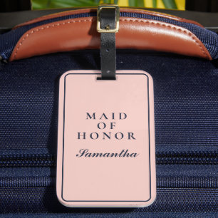ETIQUETA PARA MALETAS SIMPLE HOMBRILLA DE HONOR OXFORD AZUL Y ROSA