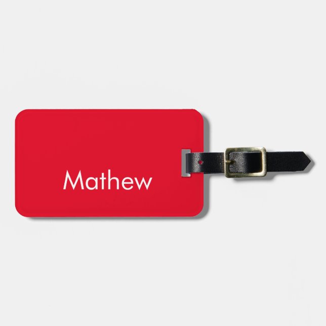 Etiqueta Para Maletas simple initial letter monogram add your name lett  (Frente Horizontal)