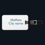 Etiqueta Para Maletas simple letra inicial monograma añada su nombre<br><div class="desc">diseño</div>