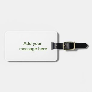 Etiqueta Para Maletas Simple minimal verde añade tu texto nombre foto pe