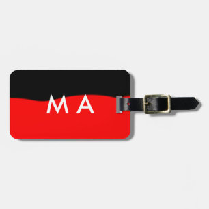 Etiqueta Para Maletas Simple monograma añade tu nombre letra hombre mini