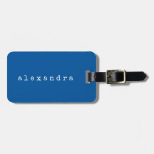 Etiqueta Para Maletas Simple Nombre de Máquina de Escribir Personalizado