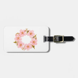 Etiqueta Para Maletas Simple Rosa Floral 