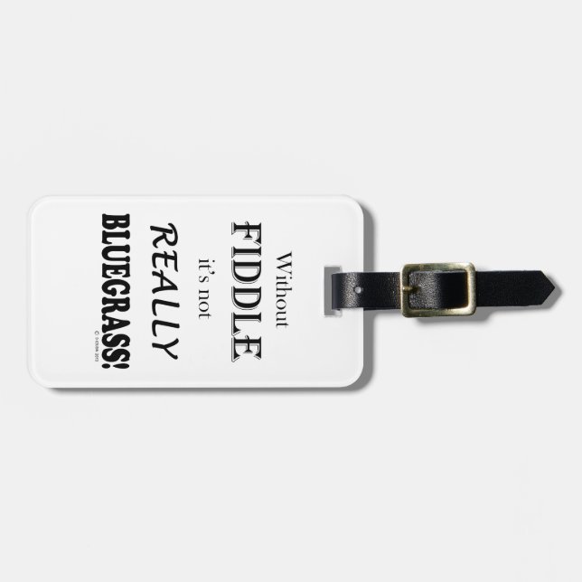 Etiqueta Para Maletas Sin Fiddle - Bluegrass (Frente Horizontal)