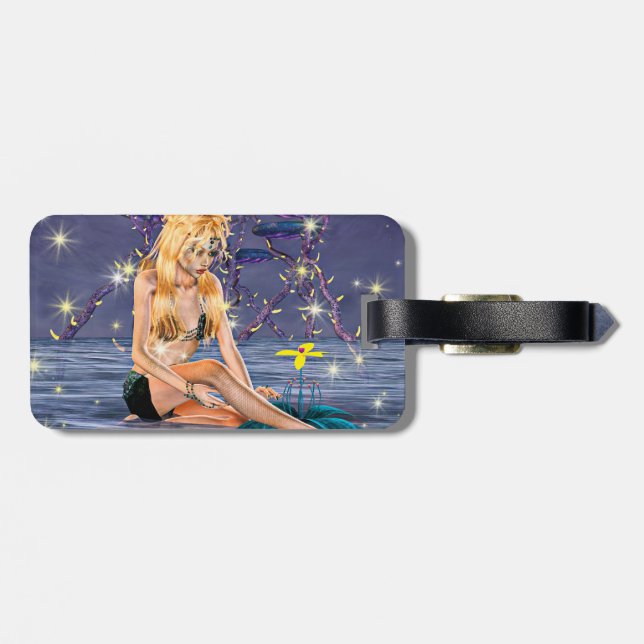Etiqueta Para Maletas Sirena dorada (Atrás Horizontal)