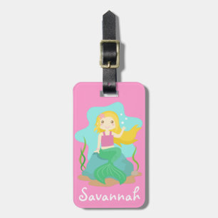 Etiqueta Para Maletas Sirena Linda y Hermosa, para Niñas