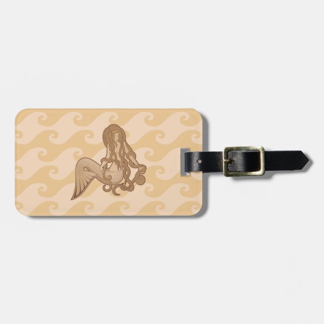 Etiqueta Para Maletas Sirena sentada (Frente Horizontal)