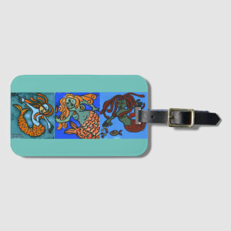 Etiqueta Para Maletas Sirena y Mermen