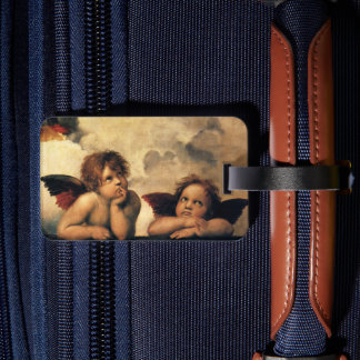 Etiqueta Para Maletas Sistine Madonna Angels por Raphael Sanzio