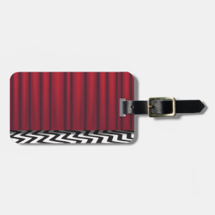 Etiqueta Para Maletas Sitio negro del rojo de la casa de campo