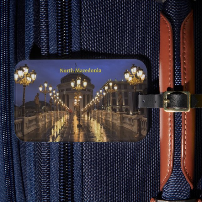 Etiqueta Para Maletas Skopje, al norte de Macedonia (Anverso In Situ 4)