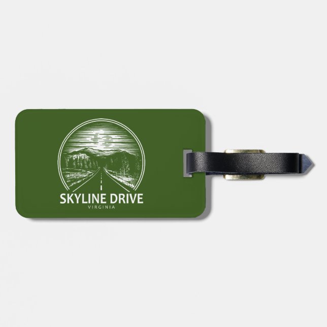 Etiqueta Para Maletas Skyline Drive Virginia Forest (Atrás Horizontal)