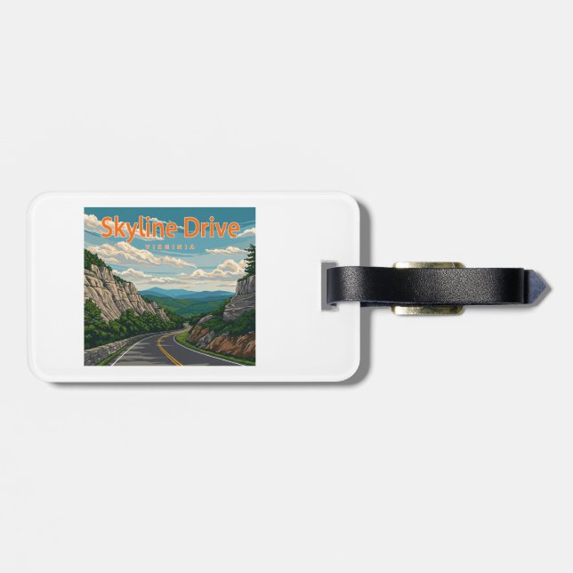 Etiqueta Para Maletas Skyline Drive Virginia Landscape (Atrás Horizontal)