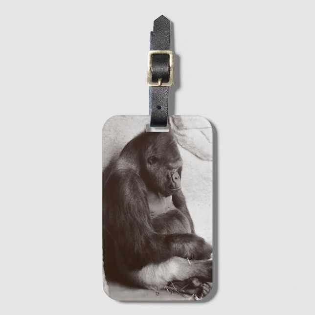 Etiqueta Para Maletas Sleeping Silverback (Anverso vertical)