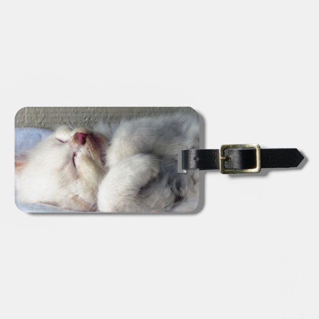 Etiqueta Para Maletas Sleepy Kitten (Frente Horizontal)