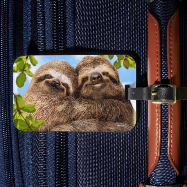 Etiqueta Para Maletas Sloth Couple (Anverso In Situ 4)
