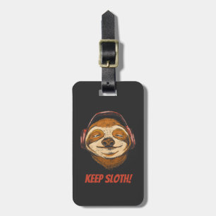 Etiqueta Para Maletas Sloth Keep Calm in chillin vintage Sloth Mode