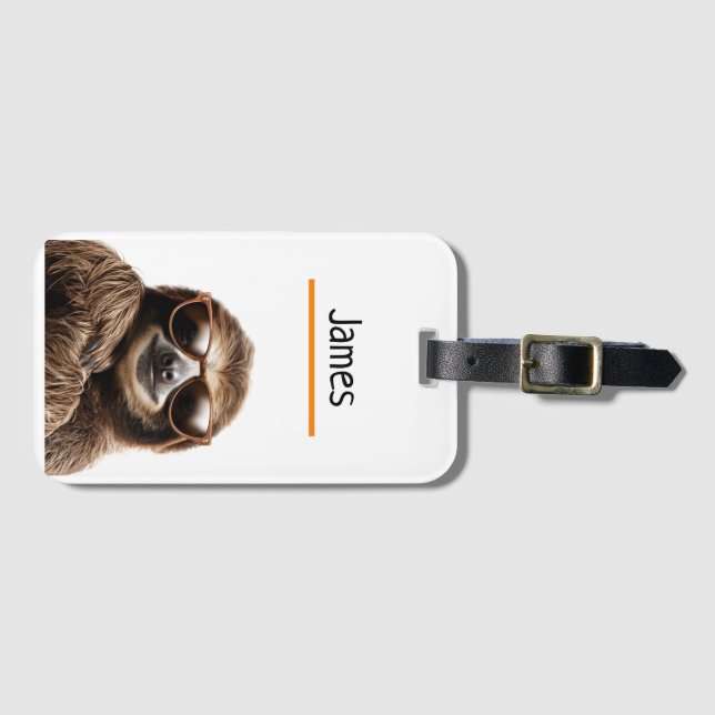 Etiqueta Para Maletas Sloth personalizado (Anverso horizontal)
