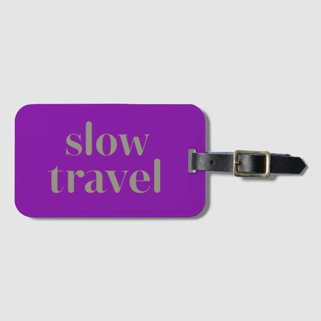 Etiqueta Para Maletas Slow Travel (Anverso horizontal)