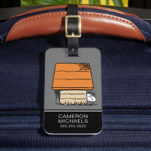 Etiqueta Para Maletas Snoopy Halloween Spider Web Doghouse