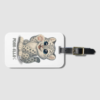 Etiqueta Para Maletas Snow leopard - Purr-ello