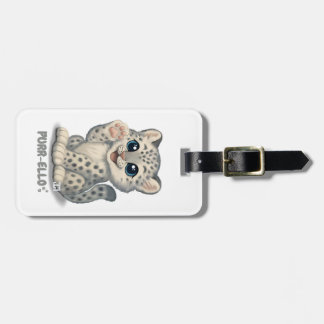 Etiqueta Para Maletas Snow leopard - Purr-ello