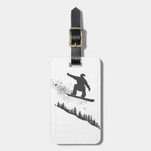 Etiqueta Para Maletas Snowboarder