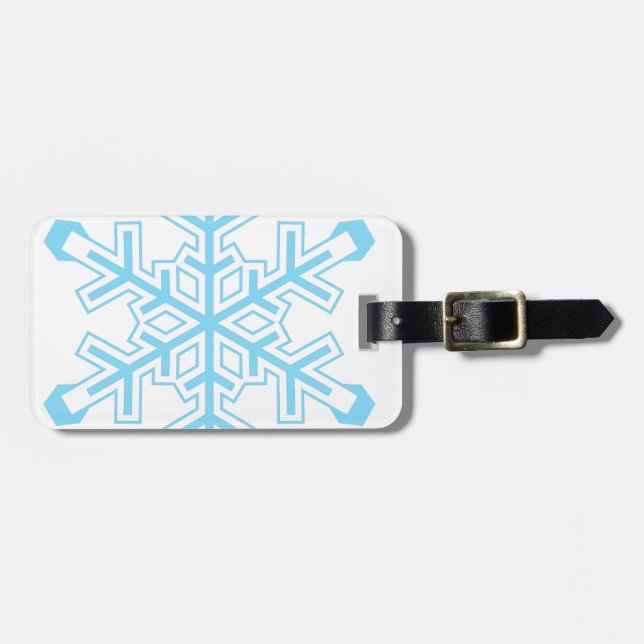 Etiqueta Para Maletas Snowflake (Frente Horizontal)