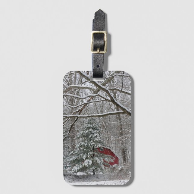 Etiqueta Para Maletas Snowley Red Barn (Anverso vertical)
