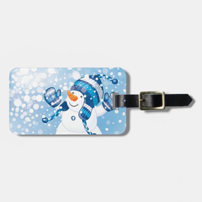 Etiqueta Para Maletas Snowman (Frente Horizontal)