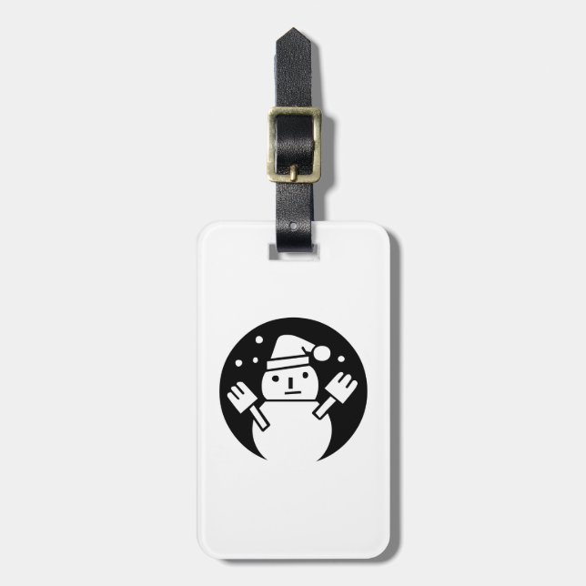 Etiqueta Para Maletas Snowman (Frente Vertical)