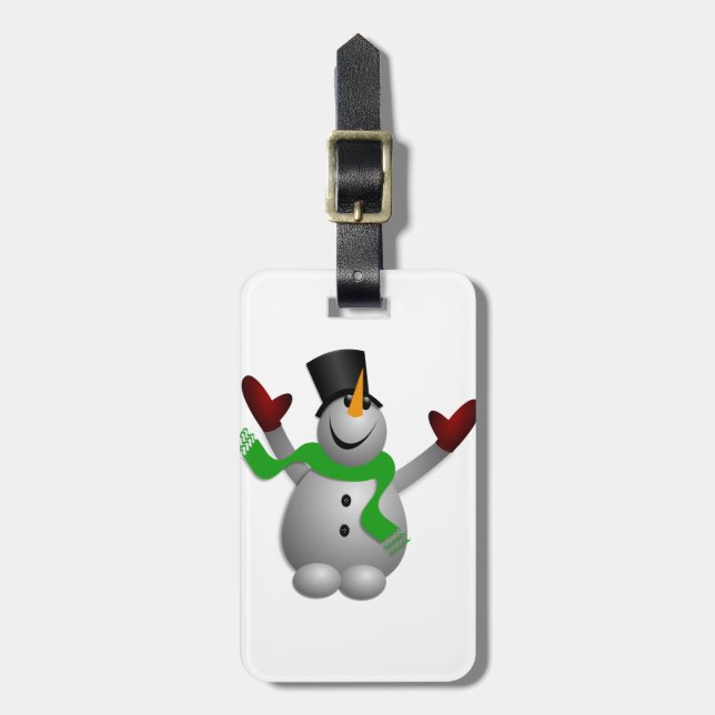 Etiqueta Para Maletas Snowman (Frente Vertical)