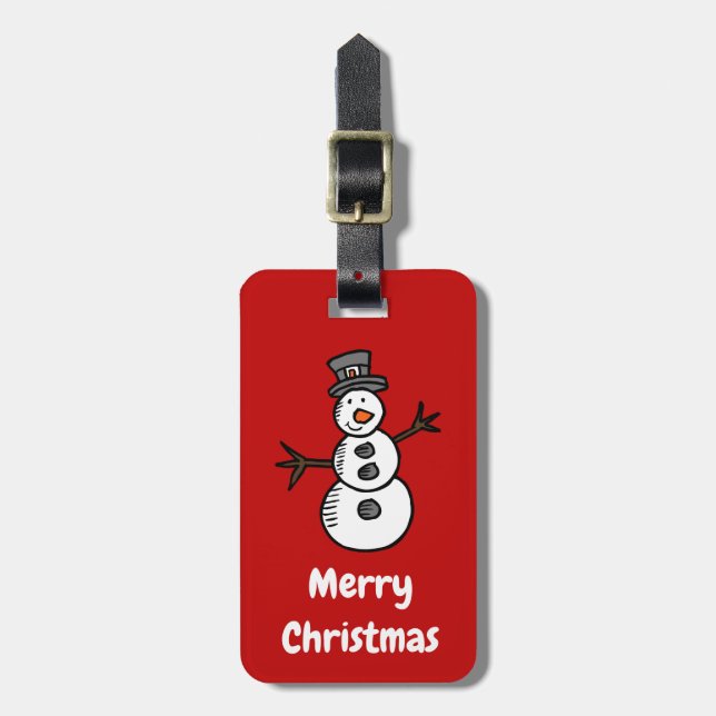 Etiqueta Para Maletas Snowman (Frente Vertical)