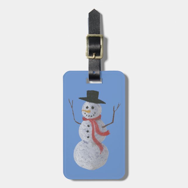 Etiqueta Para Maletas Snowman (Frente Vertical)