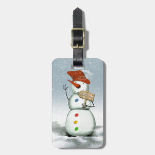 Etiqueta Para Maletas Snowman, miembro del Polo Norte