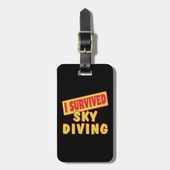 ETIQUETA PARA MALETAS SOBREVIVÍ EL SKYDIVING (Frente Vertical)