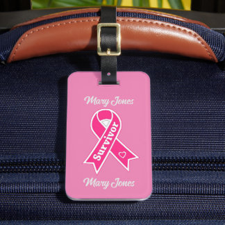 Etiqueta Para Maletas Sobreviviente del cáncer de mama