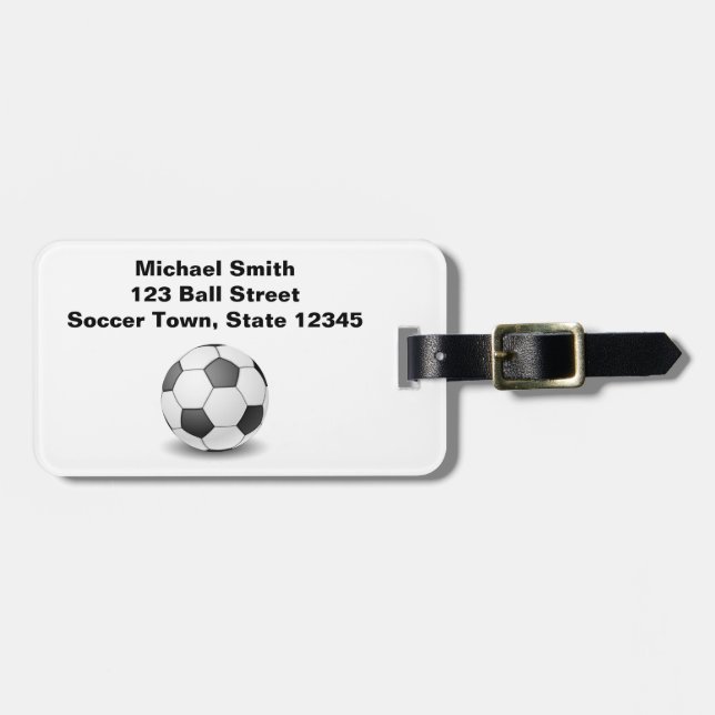 Etiqueta Para Maletas SOCCER personalizado (Frente Horizontal)