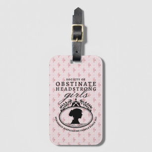 Etiqueta Para Maletas Sociedad Jane Austen de Chicas Obstinadas y Terca