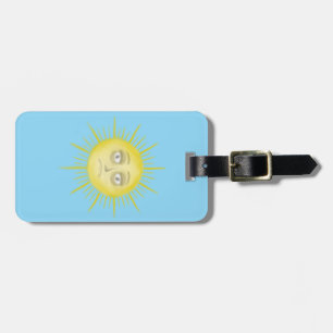 Etiqueta Para Maletas Sol Gruñón, Luna Soñolienta