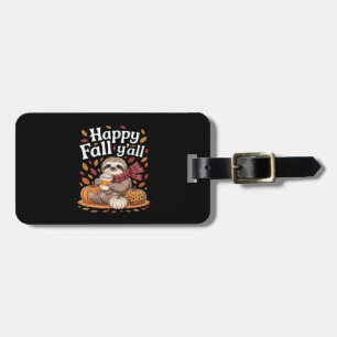 Etiqueta Para Maletas Sollozos sosteniendo calabaza spice happy Fall Yal