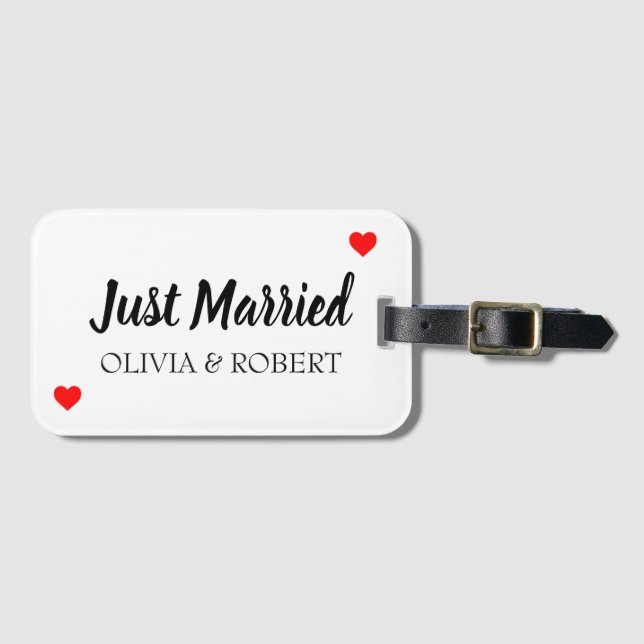 Etiqueta Para Maletas Solo casados y personalizados (Anverso horizontal)