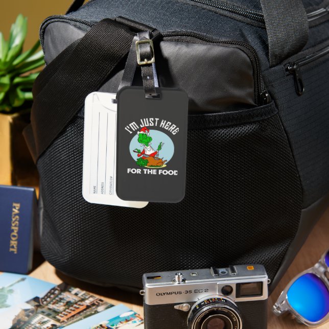 Etiqueta Para Maletas Sólo estoy aquí por la comida (Anverso & Reverso)