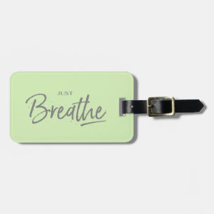 Etiqueta Para Maletas Sólo Respira, Yoga, Cita Zen