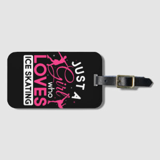 Etiqueta Para Maletas Sólo un Chica que ama el patinaje sobre hielo pati