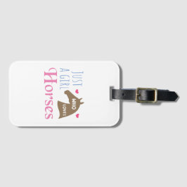 Etiqueta Para Maletas Sólo un chica que ama los caballos