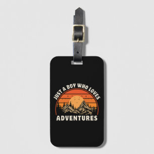 Etiqueta Para Maletas solo un chico que ama las aventuras