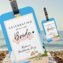 Etiqueta Para Maletas Soltera en la Playa | Despedida de Soltera