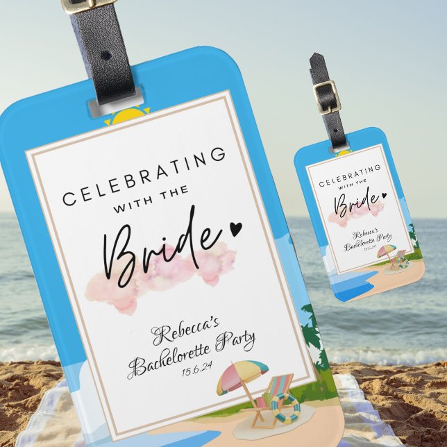 Etiqueta Para Maletas Soltera en la Playa | Despedida de Soltera (Subido por el creador)